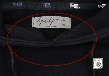 Yohji Yamamoto POUR HOMME New Era Logo Hoodie Black Size 2