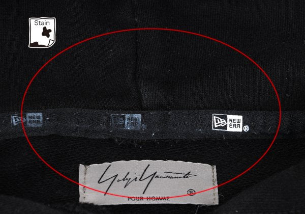 Yohji Yamamoto POUR HOMME New Era Logo Hoodie Black Size 2