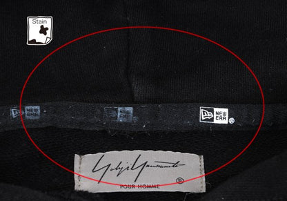 Yohji Yamamoto POUR HOMME New Era Logo Hoodie Black Size 2