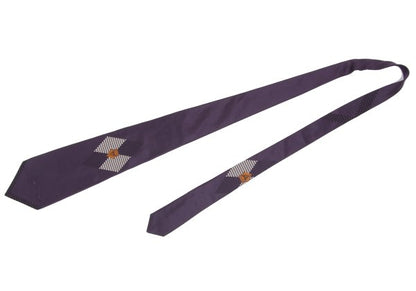 Jean Paul GAULTIER Purple Silk Diamond Jacquard Tie