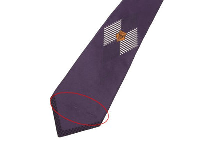 Jean Paul GAULTIER Purple Silk Diamond Jacquard Tie