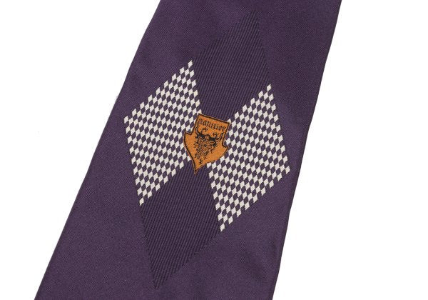 Jean Paul GAULTIER Purple Silk Diamond Jacquard Tie