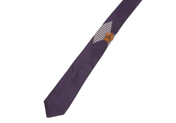 Jean Paul GAULTIER Purple Silk Diamond Jacquard Tie