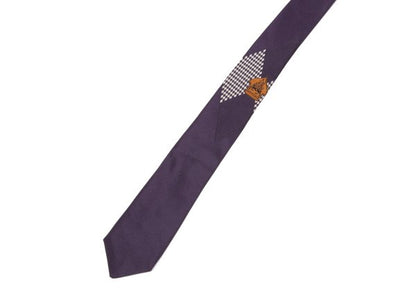 Jean Paul GAULTIER Purple Silk Diamond Jacquard Tie