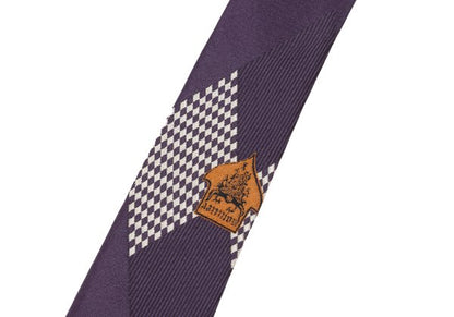 Jean Paul GAULTIER Purple Silk Diamond Jacquard Tie