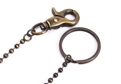 Jean's Paul GAULTIER Logo Plate Ball Wallet Chain Gold