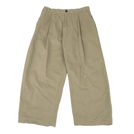 STUDIO NICHOLSON SORTE Beige Peach Cotton Twill Pants Size L