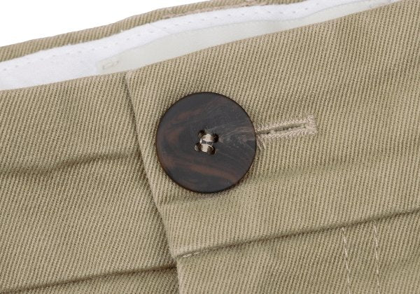 STUDIO NICHOLSON SORTE Beige Peach Cotton Twill Pants Size L