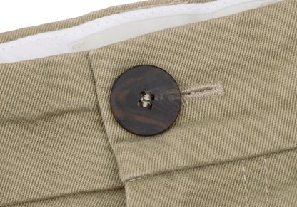 STUDIO NICHOLSON SORTE Beige Peach Cotton Twill Pants Size L