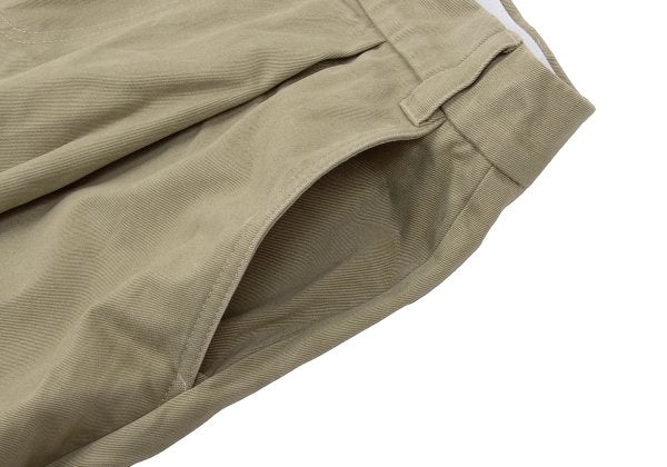 STUDIO NICHOLSON SORTE Beige Peach Cotton Twill Pants Size L