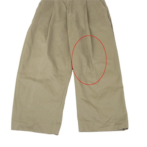 STUDIO NICHOLSON SORTE Beige Peach Cotton Twill Pants Size L