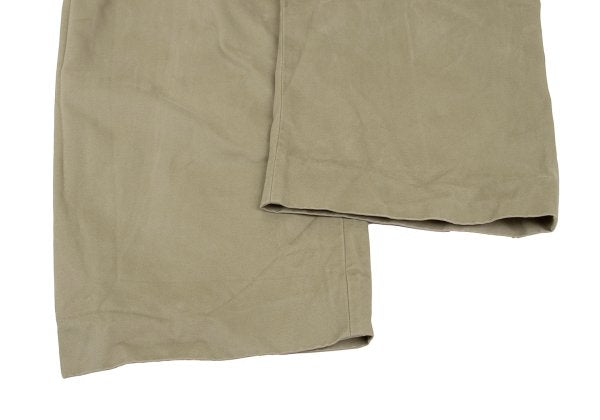 STUDIO NICHOLSON SORTE Beige Peach Cotton Twill Pants Size L