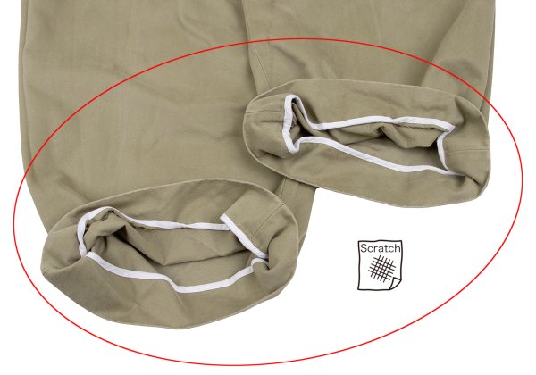 STUDIO NICHOLSON SORTE Beige Peach Cotton Twill Pants Size L