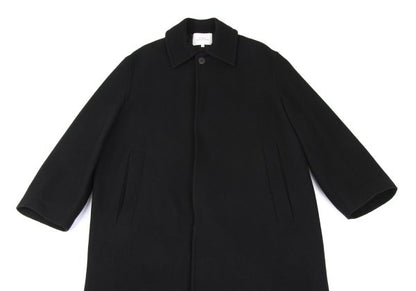 STUDIO NICHOLSON Melton Wool Fly Front Coat Black Size M