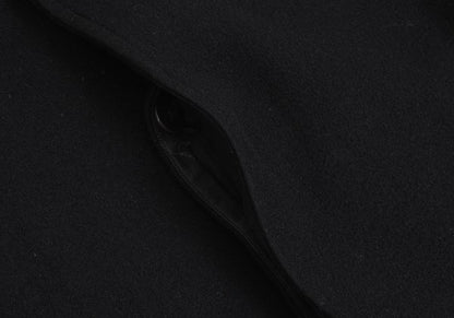 STUDIO NICHOLSON Melton Wool Fly Front Coat Black Size M