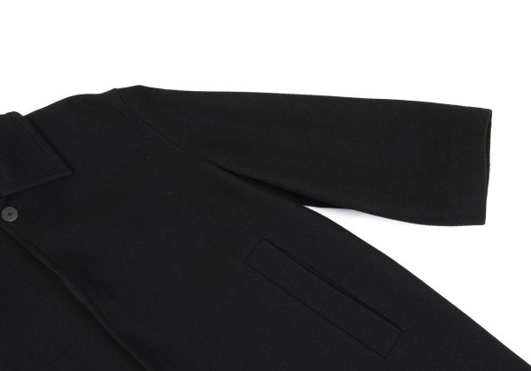 STUDIO NICHOLSON Melton Wool Fly Front Coat Black Size M