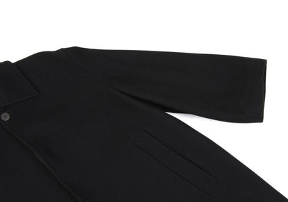 STUDIO NICHOLSON Melton Wool Fly Front Coat Black Size M
