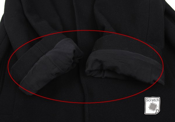 STUDIO NICHOLSON Melton Wool Fly Front Coat Black Size M