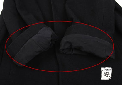 STUDIO NICHOLSON Melton Wool Fly Front Coat Black Size M