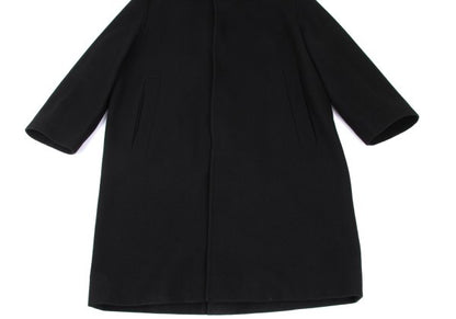 STUDIO NICHOLSON Melton Wool Fly Front Coat Black Size M