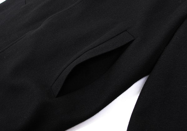 STUDIO NICHOLSON Melton Wool Fly Front Coat Black Size M
