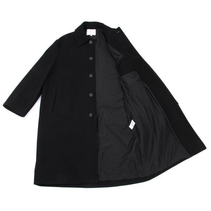 STUDIO NICHOLSON Melton Wool Fly Front Coat Black Size M