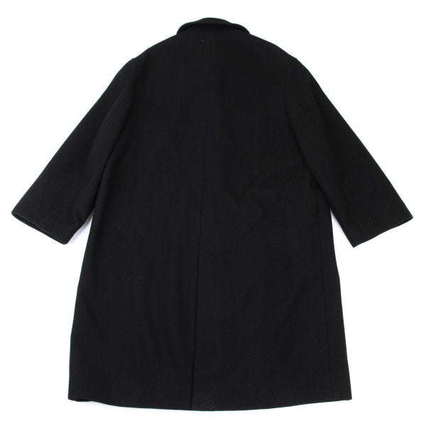STUDIO NICHOLSON Melton Wool Fly Front Coat Black Size M