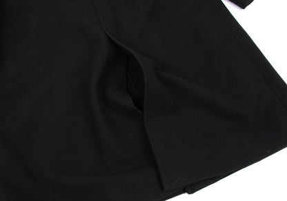 STUDIO NICHOLSON Melton Wool Fly Front Coat Black Size M