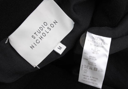 STUDIO NICHOLSON Melton Wool Fly Front Coat Black Size M
