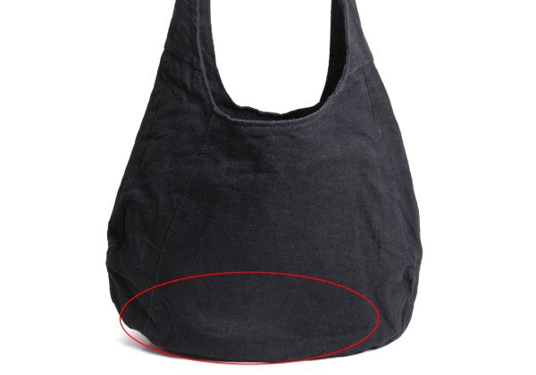 Y's Linen Drawstring Shoulder Bag Black