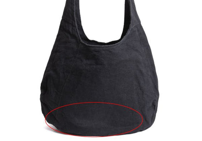 Y's Linen Drawstring Shoulder Bag Black