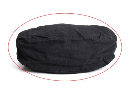Y's Linen Drawstring Shoulder Bag Black
