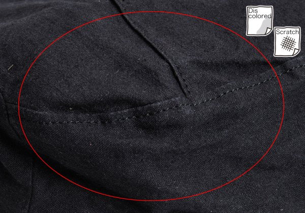 Y's Linen Drawstring Shoulder Bag Black
