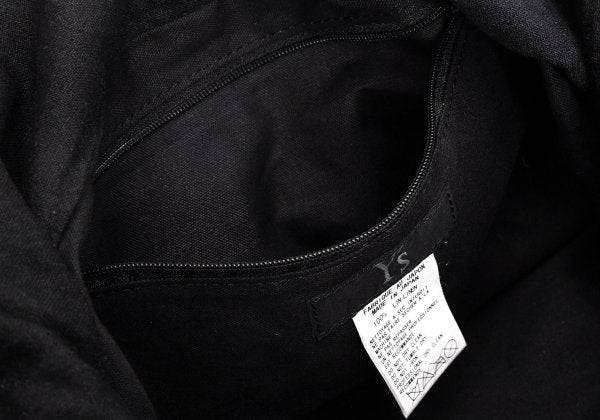 Y's Linen Drawstring Shoulder Bag Black
