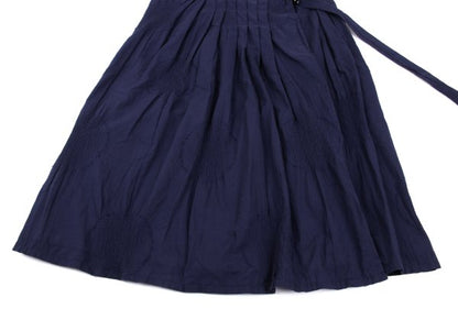 Y's Shirring Dot Pleated Wrap Skirt Purple Size 1