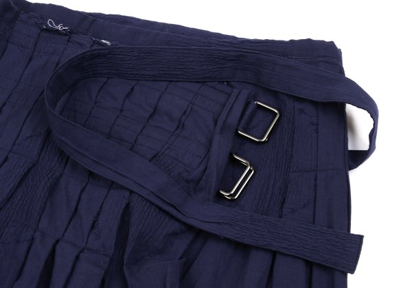 Y's Shirring Dot Pleated Wrap Skirt Purple Size 1
