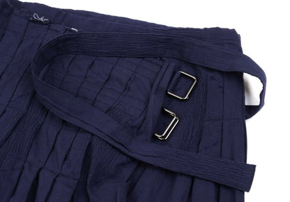 Y's Shirring Dot Pleated Wrap Skirt Purple Size 1