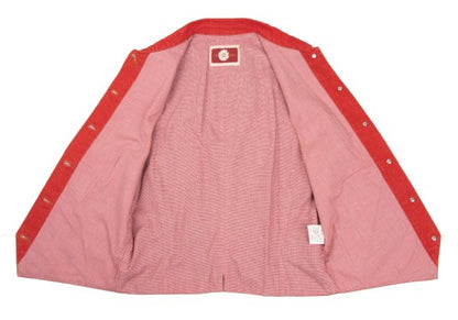 PINK HOUSE Patch Design Denim Vest Red Size M