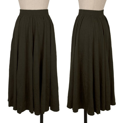KENZO Wool A-Line Midi Skirt Green Size M
