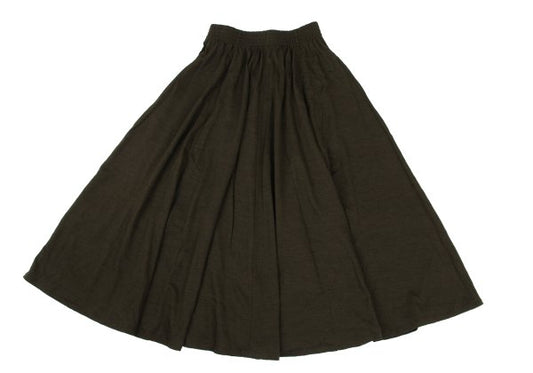 KENZO Wool A-Line Midi Skirt Green Size M