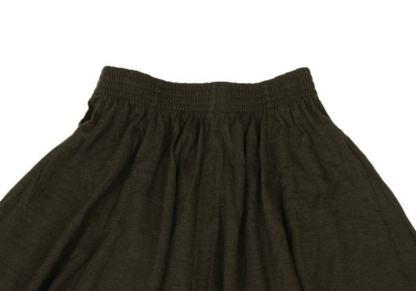 KENZO Wool A-Line Midi Skirt Green Size M