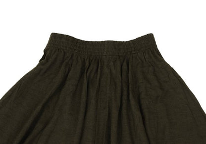 KENZO Wool A-Line Midi Skirt Green Size M