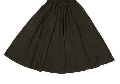KENZO Wool A-Line Midi Skirt Green Size M