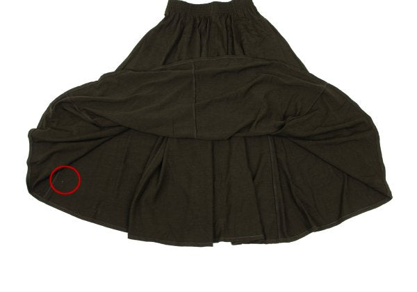 KENZO Wool A-Line Midi Skirt Green Size M