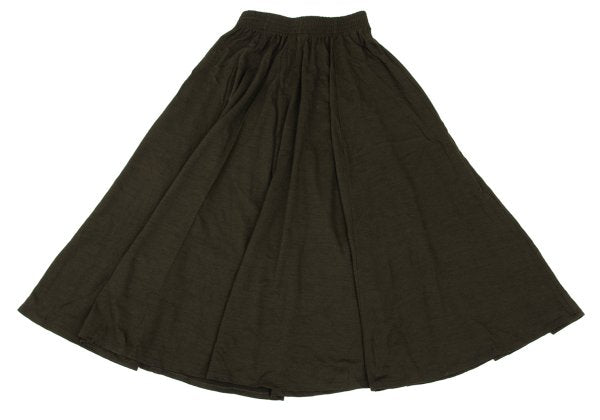KENZO Wool A-Line Midi Skirt Green Size M
