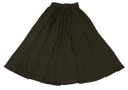 KENZO Wool A-Line Midi Skirt Green Size M