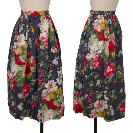 RALPH RALPH LAUREN Floral Print Cotton Skirt Multi Size 7