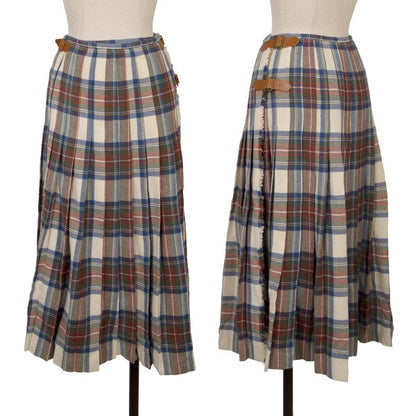 Pink House WONDERFUL WORLD KANEKO ISAO Check Skirt Size M