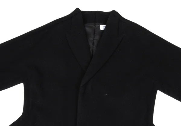 COMME des GARCONS 22AW Melton Wool 2D Coat Black Size XS