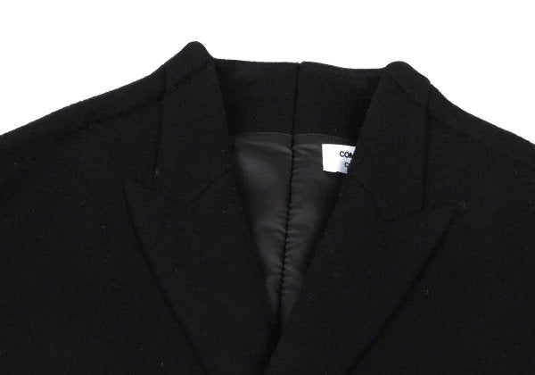 COMME des GARCONS 22AW Melton Wool 2D Coat Black Size XS